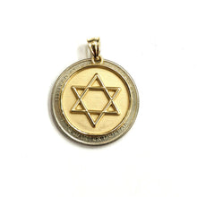 Load image into Gallery viewer, 14k yellow gold Round star of David Jewish Israel charm pendant Fine jewelry 4g