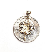 Load image into Gallery viewer, New 14k yellow Gold Hawaiian Hibiscus Plumeria flower Pendant fine jewelry 1.8g