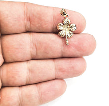 Load image into Gallery viewer, New 14k yellow Gold Hawaiian Hibiscus Plumeria flower Pendant fine jewelry 1.8g