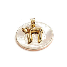 Load image into Gallery viewer, 14k yellow gold tiny chai Hay Jewish kabbalah pendant charm fine jewelry 1.3g