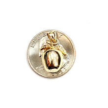 Load image into Gallery viewer, 14k yellow gold 3D Apple fruit Manzana leaf pendant charm fine jewelry 4.1g