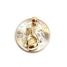 Load image into Gallery viewer, New 14k yellow gold classic boxing glove charm pendant gift fine jewelry 2.5g