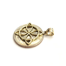 Load image into Gallery viewer, 14k yellow Gold Nudo De Bruja Witches Knot Pendant Gift fine jewelry unisex 2g