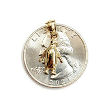 Load image into Gallery viewer, New 14k yellow Gold Tiny Penguin Bird Pendant charm gift fine jewelry 1g