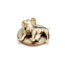 Load image into Gallery viewer, 14k yellow Gold bulldog full body pet animal Pendant charm fine jewelry 4.5g