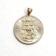 Load image into Gallery viewer, New 14k yellow gold Western wall kotel Hay chay Jewish pendant fine jewelry 1.6g