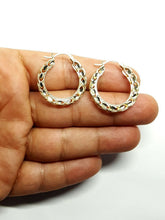 Load image into Gallery viewer, New 10K yellow Gold 1.06" 3.85mm turkish hoop Earrings Round fine jewelry 3.3g