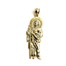 Load image into Gallery viewer, 10k yellow gold saint Jude San juda pendant charm fine religious jewelry 3.7g