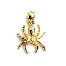 Load image into Gallery viewer, New 14k yellow Gold solid Spider Pendant charm fine jewelry 2.1g