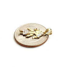 Load image into Gallery viewer, New 14k two tone gold baby girl kid Pendant charm gift fine jewelry for her 0.9g