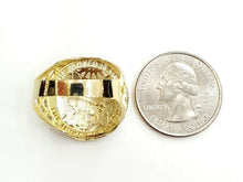 Load image into Gallery viewer, 10k yellow gold the world is yours map globe men's Ring diamond cut Size 11.5