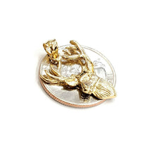 Load image into Gallery viewer, 14k yellow Gold deer buck male head Hunting Pendant charm gift jewelry 2g