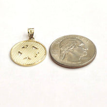 Load image into Gallery viewer, 14k yellow Gold 0.73" Round Tetragrammaton Protection Pendant Fine jewelry 2.1g