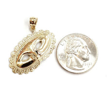 Load image into Gallery viewer, 14k yellow gold masquerade face mask drama theater act pendant fine jewelry 3.8g