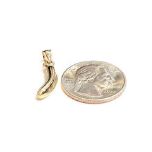 Load image into Gallery viewer, New 14k yellow gold 3D banana platano fruit pendant charm fine jewelry 3g