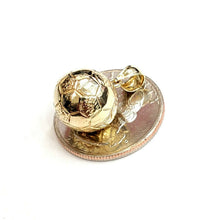 Load image into Gallery viewer, 14k yellow Gold 3D Soccer ball Pendant charm sport game fine jewelry gift 4g