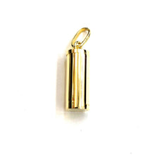 Load image into Gallery viewer, 10k yellow gold 3D Urn pendant For Cremation Ashes Cylinder fine jewelry 6.2g