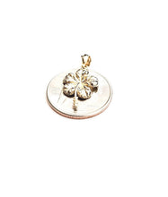 Load image into Gallery viewer, New 14k yellow Gold Hawaiian Hibiscus Plumeria flower Pendant fine jewelry 1.8g
