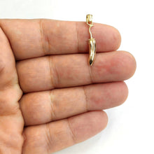 Load image into Gallery viewer, 14k yellow gold Tiny Chili Hot Pepper Jalapeño pendant charm fine jewelry 1.3g