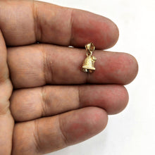 Load image into Gallery viewer, New 14k yellow gold Solid Tiny 3D Bell pendant charm Gift fine jewelry 1.9g