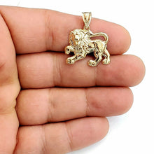 Load image into Gallery viewer, 10k yellow Gold lion full body Leo zodiac Pendant charm gift fine jewelry 1.9g