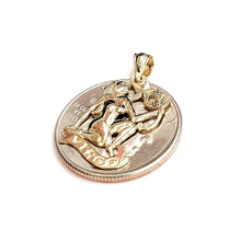 Load image into Gallery viewer, New 14k yellow Gold Virgo zodiac sign Pendant charm astrology fine jewelry 1.8g