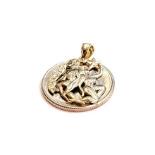 Load image into Gallery viewer, New 14k yellow Gold Gemini zodiac sign astrology Pendant charm fine jewelry 1.9g