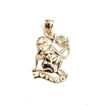 Load image into Gallery viewer, New 14k yellow Gold Virgo zodiac sign Pendant charm astrology fine jewelry 1.8g