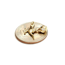 Load image into Gallery viewer, 14k yellow Gold tiny Genie lamp Aladdin charm pendant gift fine jewelry 1.1g