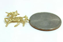 Load image into Gallery viewer, New 14k real yellow gold unicorn full body pendant charm jewelry fine gift 0.8g
