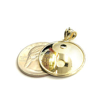 Load image into Gallery viewer, New 10k solid yellow Gold yin ying yang taoist symbol Pendant jewelry 0.96" 3g
