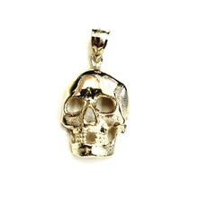 Load image into Gallery viewer, New 14k yellow Gold solid Skull mummy dead Bone Pendant Gift fine jewelry 3.7g