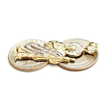 Load image into Gallery viewer, 14k two tone gold saint Jude juda pendant charm fine religious gift jewelry 3.5g