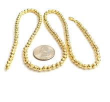 Load image into Gallery viewer, 10K yellow gold 5mm ball bead chain Diamond Cut Necklace Fine jewelry 25.5g 24"