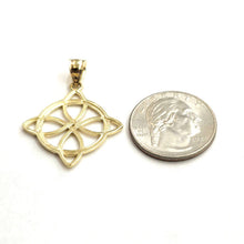 Load image into Gallery viewer, 14k yellow Gold Nudo De Bruja Witches Knot Pendant Gift fine jewelry unisex 3.3g