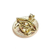 Load image into Gallery viewer, 10k yellow Gold Egyptian eye of Horus protection Pendant fine gift jewelry 1.6g