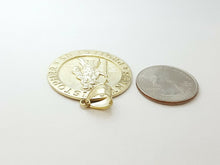 Load image into Gallery viewer, 10k yellow gold round saint Cristopher pendant fine religious jewelry 1.35" 6.8g