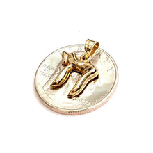 Load image into Gallery viewer, 14k yellow gold tiny chai Hay Jewish kabbalah pendant charm fine jewelry 1.3g