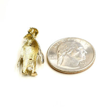Load image into Gallery viewer, New 14k yellow Gold solid Penguin Bird Pendant charm gift fine jewelry 3g