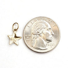 Load image into Gallery viewer, 14k yellow gold tiny star pendant charm celestial astronomy fine jewelry 0.5g