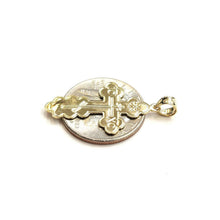 Load image into Gallery viewer, Genuine 14k yellow gold Three Bar Russian Pectoral Orthodox cross pendant 1.9g