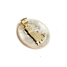 Load image into Gallery viewer, New 14k solid yellow Gold cat full body Pendant charm jewelry fine gift pet 1g