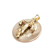 Load image into Gallery viewer, New 14k yellow Gold solid 3D scarecrow Pendant charm Gift fine jewelry 3.3g