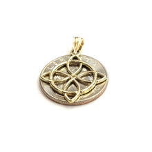 Load image into Gallery viewer, 14k yellow Gold Nudo De Bruja Witches Knot Pendant Gift fine jewelry unisex 2g
