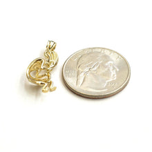 Load image into Gallery viewer, 14k solid yellow Gold 3D Kokopelli Pendant Charm music gift fine jewelry 2.7g