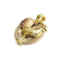 Load image into Gallery viewer, New 10k Gold rooster chicken bird Pendant charm gift fine jewelry unisex 2.3g