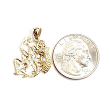 Load image into Gallery viewer, New 14k yellow Gold Gemini zodiac sign astrology Pendant charm fine jewelry 1.9g