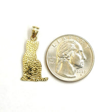 Load image into Gallery viewer, New 14k solid yellow Gold cat full body Pendant charm fine jewelry gift pet 1.9g