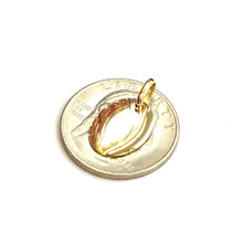 Load image into Gallery viewer, 14k Yellow Gold solid tiny oval name tag engravable Pendant charm shiny 1.5g