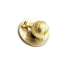 Load image into Gallery viewer, 14k yellow Gold basketball 3D ball Pendant charm fine sport jewelry unisex 3.1g